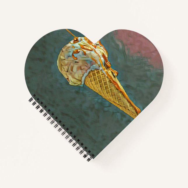 Cuaderno Cono de helado de chocolate fundido (Anverso)