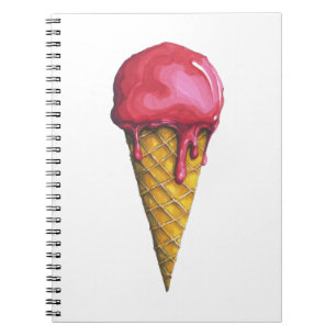 Cuaderno Cono de helado de fresa