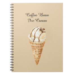 Cuaderno Cono de helado de grano de café