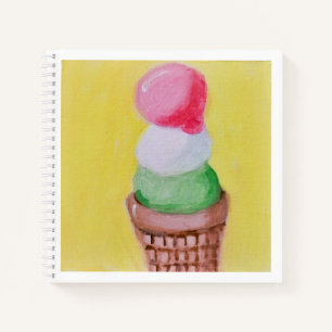 Cuaderno Cono de helado de tres bolas