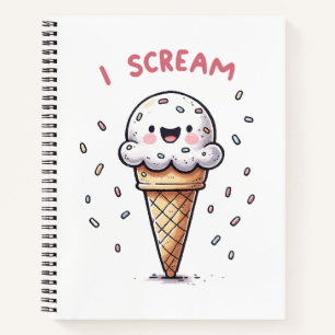 Cuaderno Cono de helado I Scream con grageas