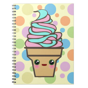 Cuaderno Cono de helado Kawaii Rave