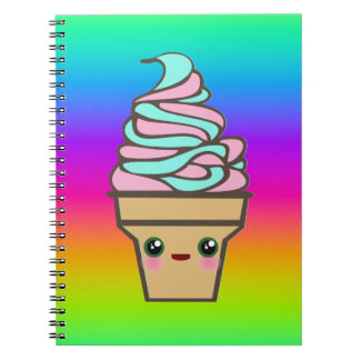Cuaderno Cono de helado Kawaii Rave