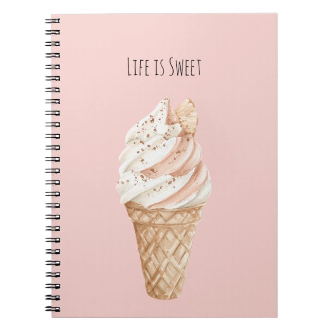 Cuaderno Cono de helado Life is Sweet (Frente)