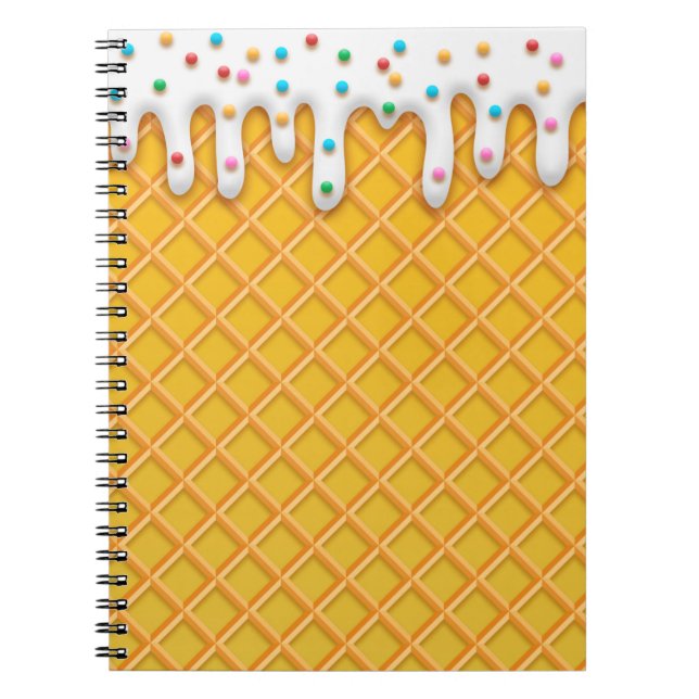 Cuaderno Cono De Waffle De Goma De Hielo Con Rasplantes (Frente)