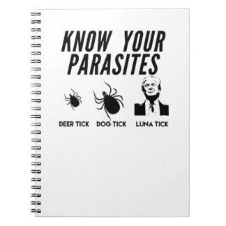 Cuaderno Conoce tus parásitos - camiseta anti Trump - Unise