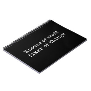 Cuaderno Conocedor de Cosas Reparador de Cosas Papá Manitas
