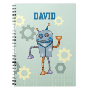 Cuaderno conocido personalizado robot lindo de los