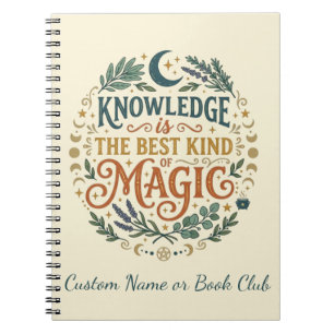 Cuaderno Conocimiento es Magia Libro de Brujería Academia O