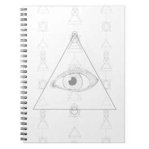 Cuaderno Conocimiento Secreto del Ojo Escondido Geométrico 