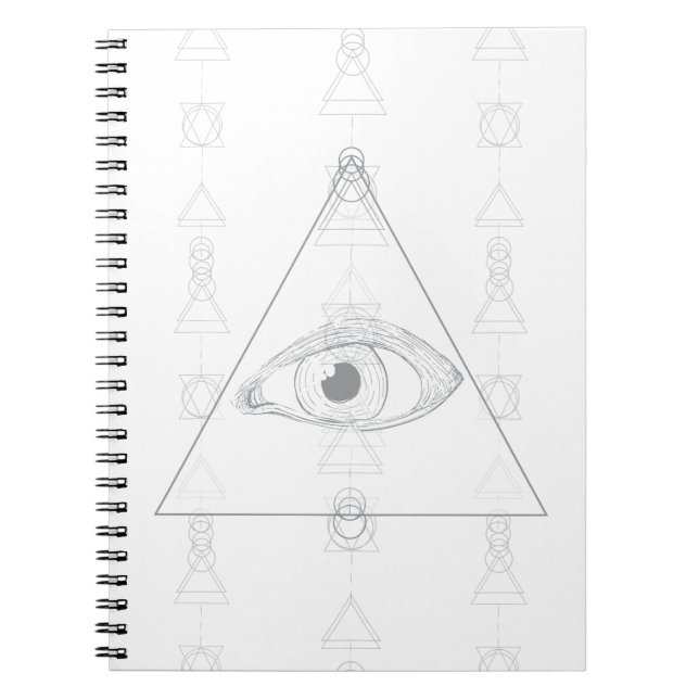 Cuaderno Conocimiento Secreto del Ojo Escondido Geométrico  (Frente)
