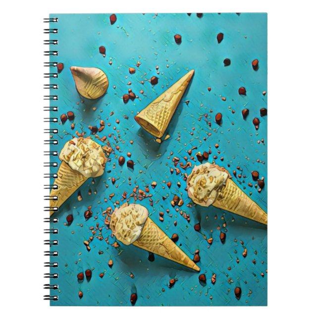 Cuaderno Conos de gofre de helado (Frente)