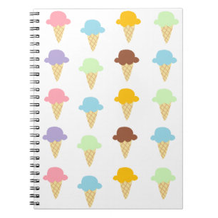 Cuaderno Conos de helado coloridos