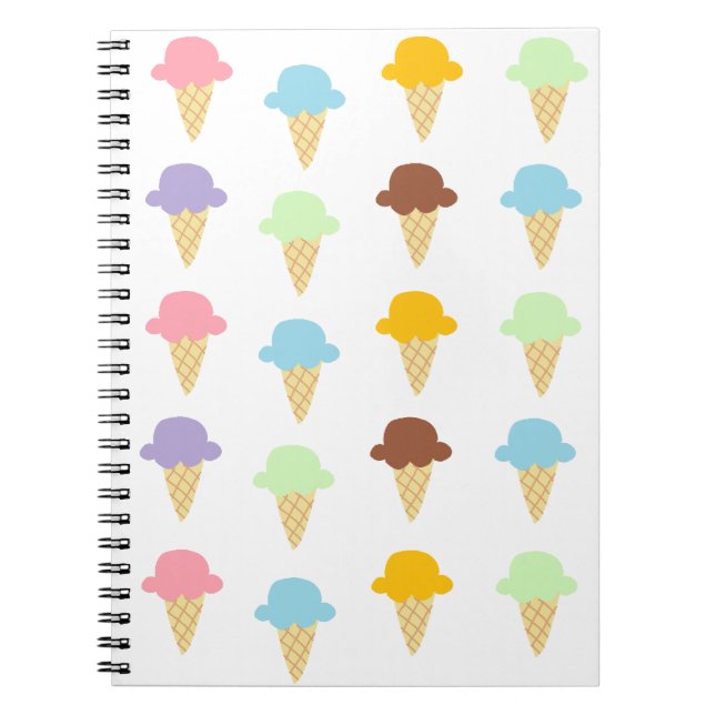 Cuaderno Conos de helado coloridos (Frente)