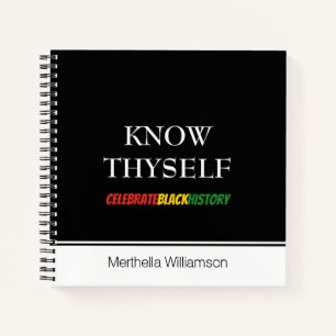 Cuaderno CONOZCA LA Historia Negra Personalizada