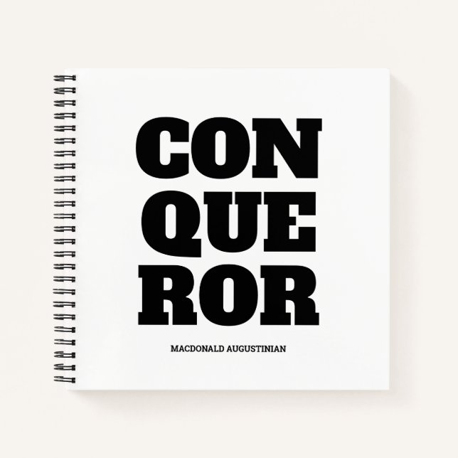 Cuaderno CONQUEROR Motivación personalizada (Anverso)