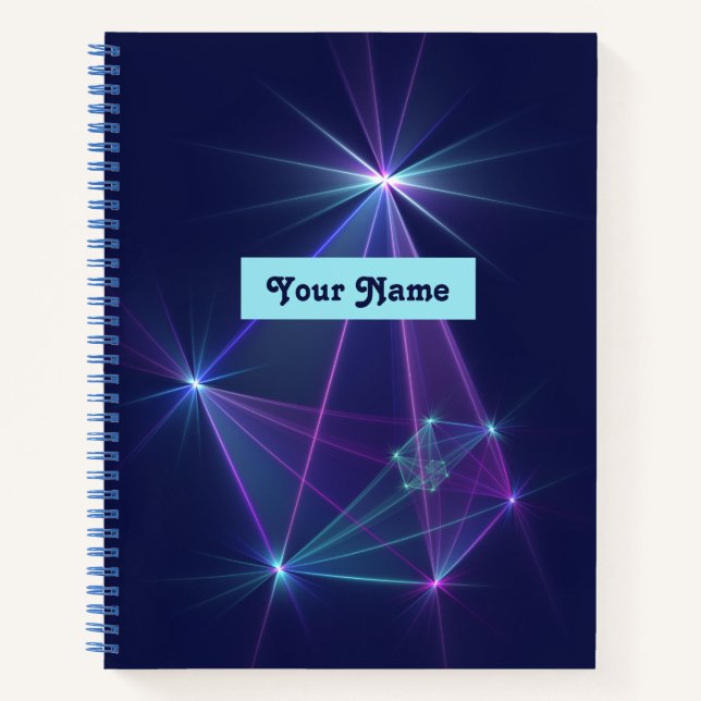 Cuaderno Constelación, Abstract Fantasy Fractal Art Name (Anverso)