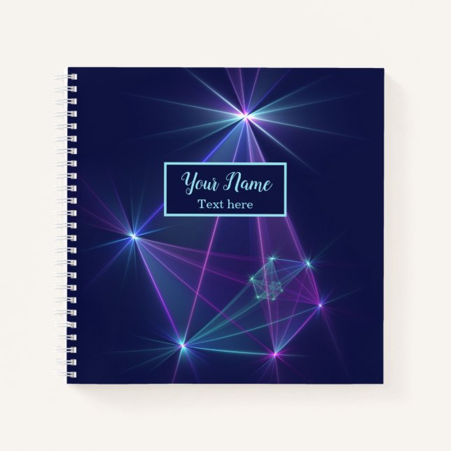 Cuaderno Constelación, Abstract Fantasy Fractal Art Name (Anverso)