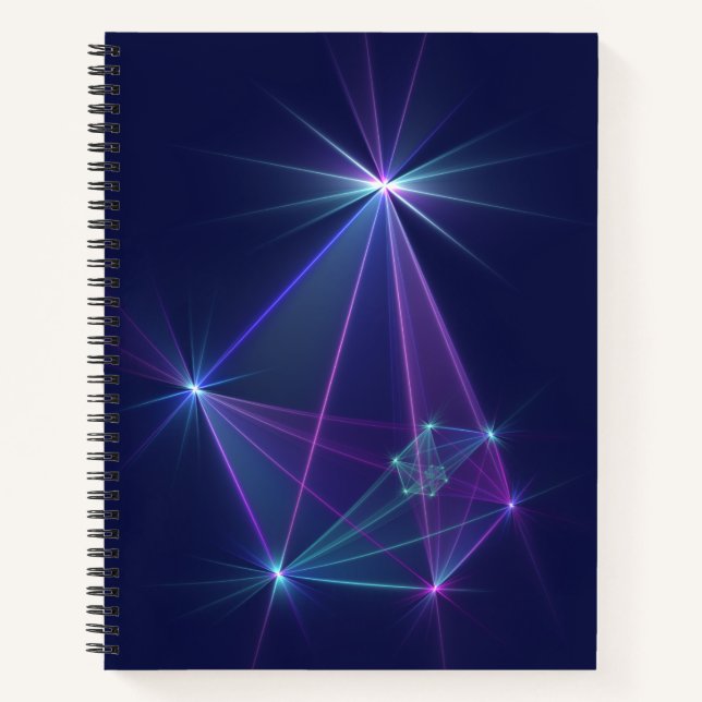 Cuaderno Constelación, abstracta fantasía de arte fractal (Anverso)