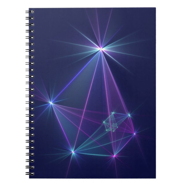 Cuaderno Constelación, Arte Fractal de Fantasía Abstracta (Frente)