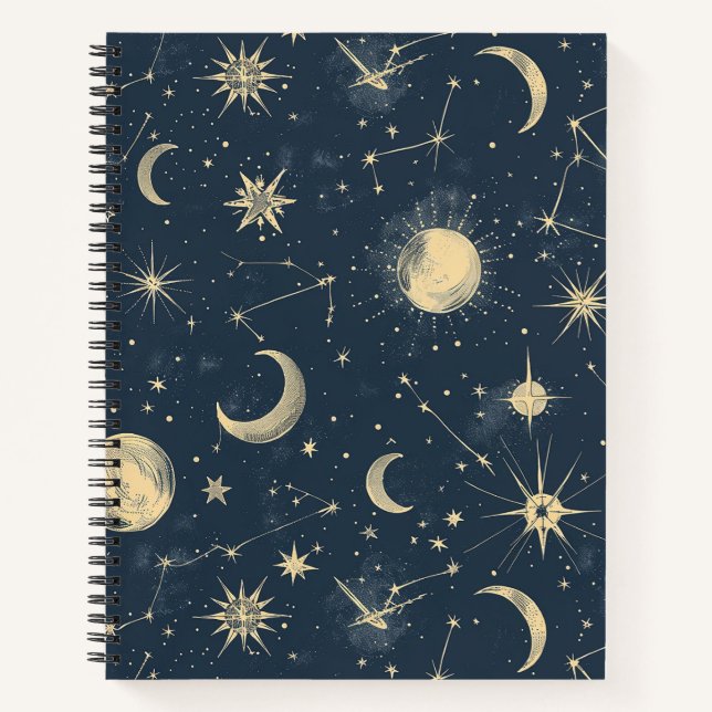 Cuaderno Constelación celeste - Noche estrellada (3) (Anverso)
