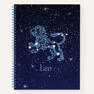 Cuaderno Constelación de León y Rótulo Zodiaco con estrella