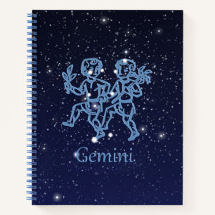Cuaderno Constelación de los géminis y Rótulo del zodiaco