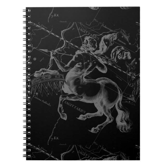 Cuaderno Constelación de Sagittarius Hevelius alrededor de  (Frente)