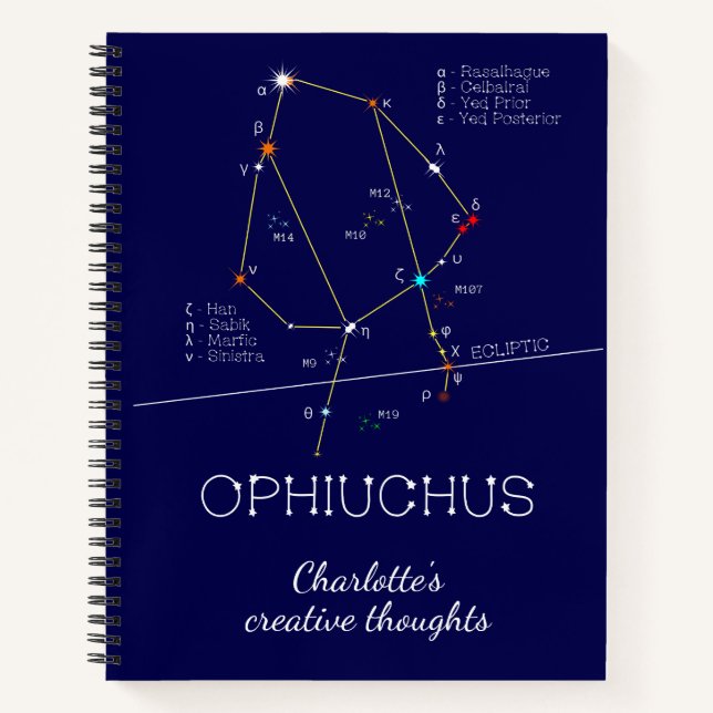 Cuaderno Constelación de Zodiac Ophiuchus (Anverso)