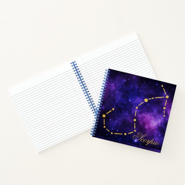 Cuaderno Constelación del Escorpio Oro en Galaxia | Portáti (Interior)