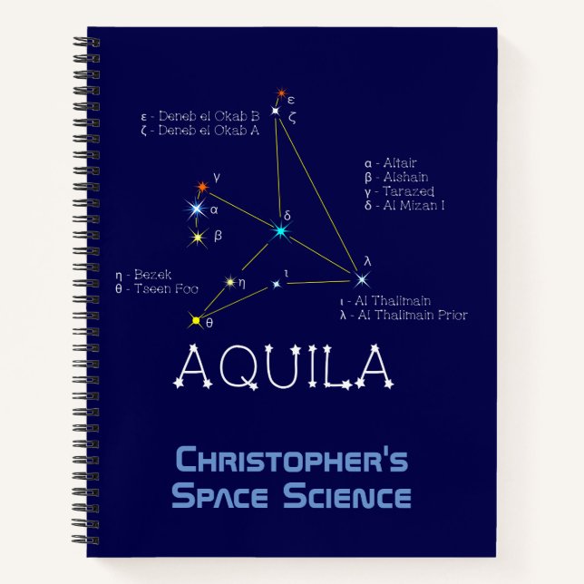 Cuaderno Constelación del hemisferio norte de Aquila (Anverso)