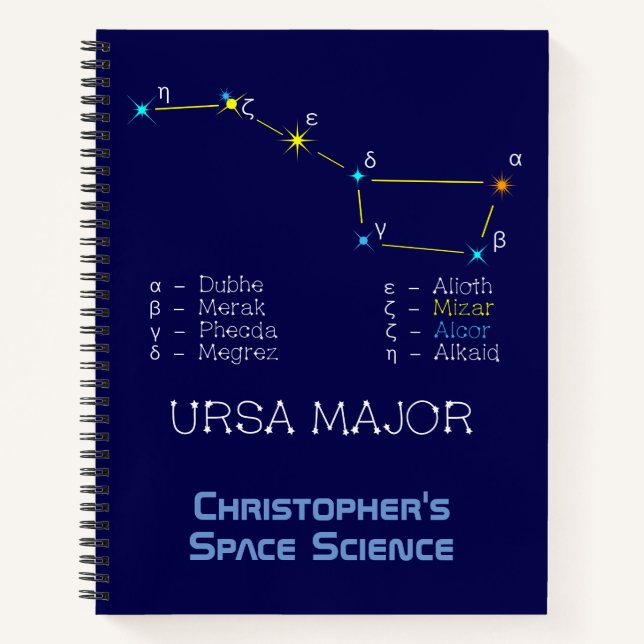 Cuaderno Constelación del hemisferio norte Ursa Major (Anverso)