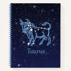 Cuaderno Constelación del tauro y Rótulo del zodiaco con