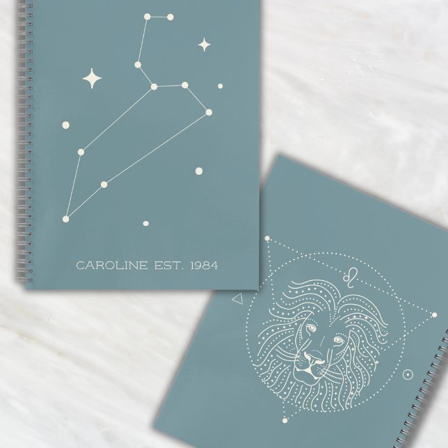 Cuaderno Constelación moderna de Leo Zodiaco Nombre Año Ver (Subido por el creador)