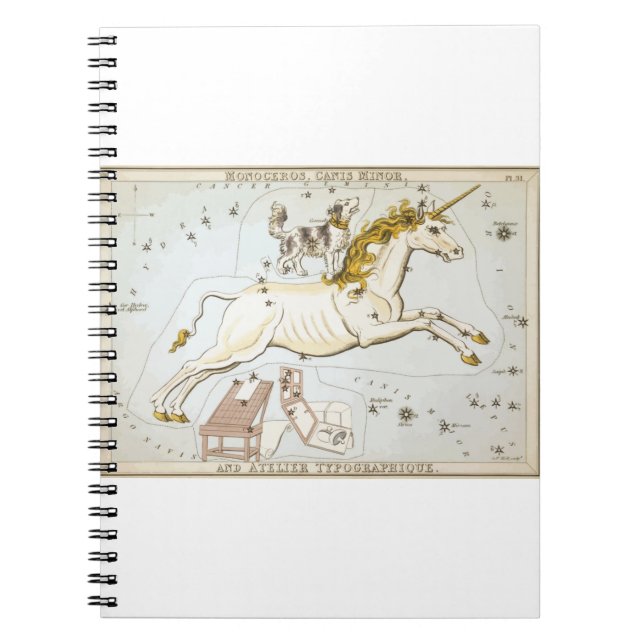 Cuaderno Constelaciones - Estrellas - Astronomía - Unicorni (Frente)