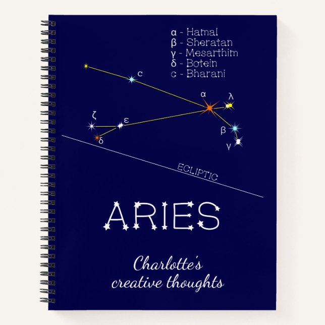 Cuaderno Constellation Aries Zodiac (Anverso)