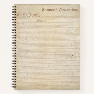 Cuaderno Constitución personalizado de Estados Unidos