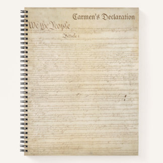 Cuaderno Constitución personalizado de Estados Unidos