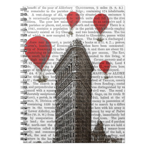 Cuaderno Construcción de hierro plano y globos de aire cali