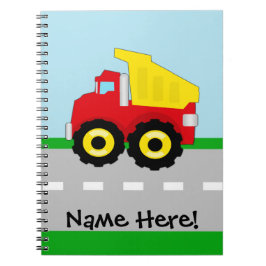 Cuaderno Construcción Dumptruck de los muchachos de los