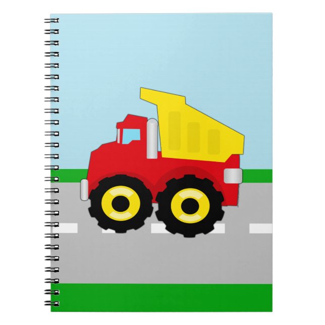 Cuaderno Construcción Dumptruck de los muchachos de los (Frente)