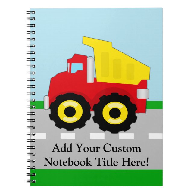 Cuaderno Construcción Dumptruck de los niños (Frente)