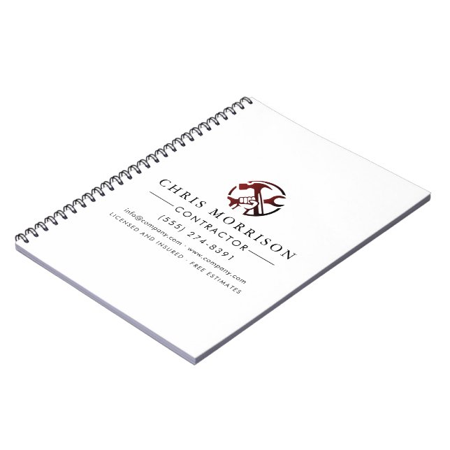 Cuaderno Construction Business Marketing Logo (Lado Izquierdo)