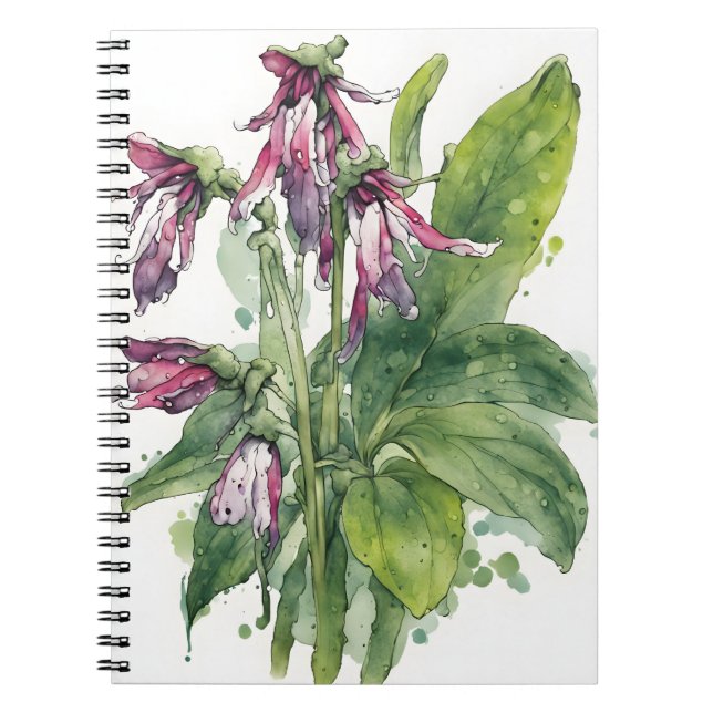 Cuaderno Consuelda - Flores de acuarela (Frente)