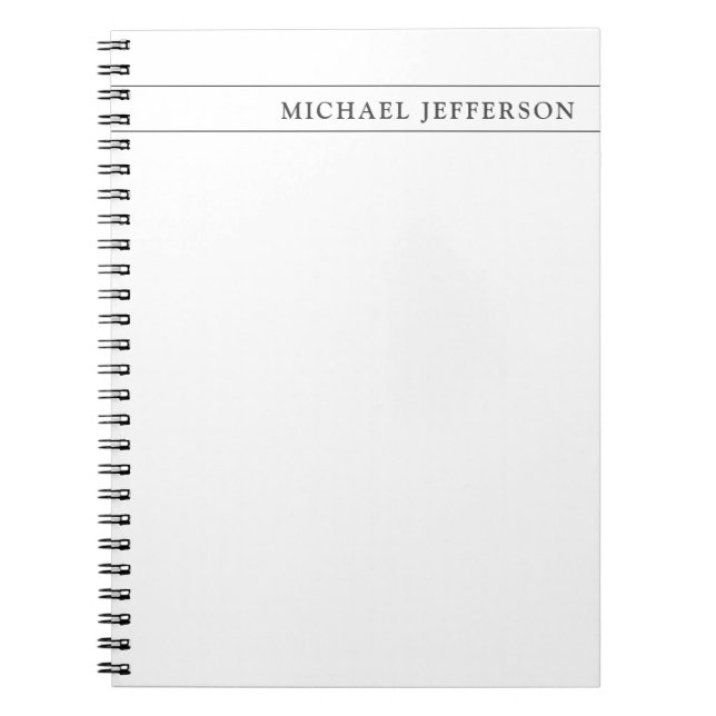 Cuaderno Consultor de Blanco y Negro Abogado Profesión (Frente)