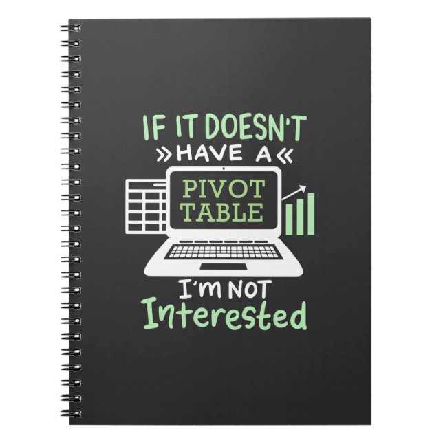 Cuaderno Contable Tiene Una Tabla Dinámica (Frente)