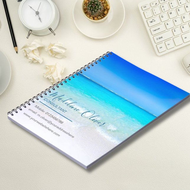 Cuaderno Contacto comercial junto a la playa océano verano  (Subido por el creador)