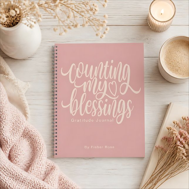 Cuaderno Contando Mis Bendiciones Gratitud Personalizada (Subido por el creador)