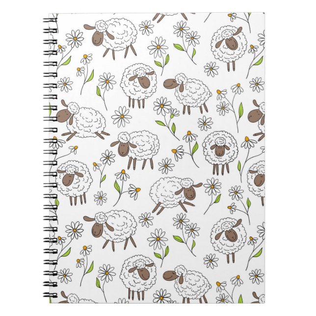 Cuaderno Contando ovejas en blanco (Frente)