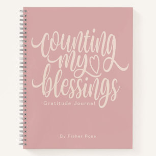 Cuaderno Contar mis bendiciones gratitud personalizada